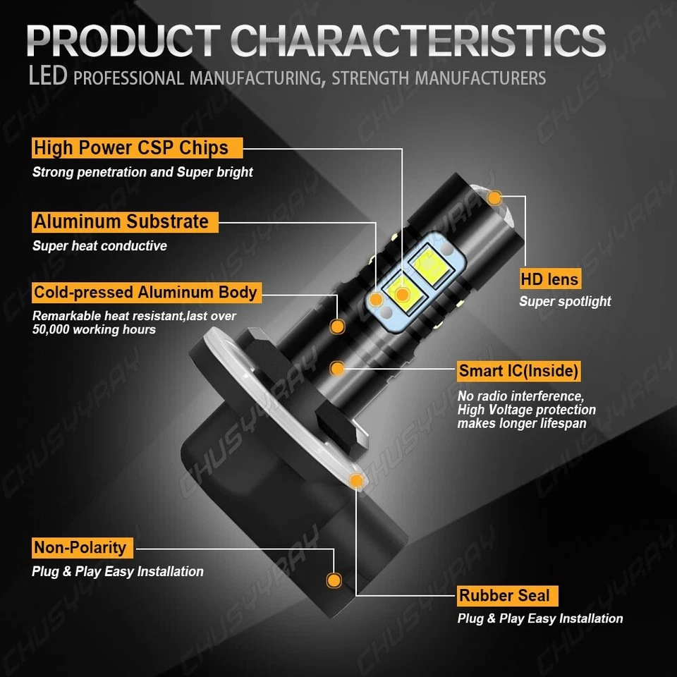 Kit de bombillas LED para Arctic Cat F5 F6 F7 Firecat 500 600 600R 700 2x 200W Foto 3 de 4