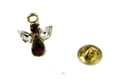 6030615 July Crystal Birth Month Angel Pin Guardian Lapel Birthstone USA