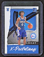 TYRESE MAXEY Signed Auto Rookie 2020-21 Donruss #21 Great X-pectations 76ers