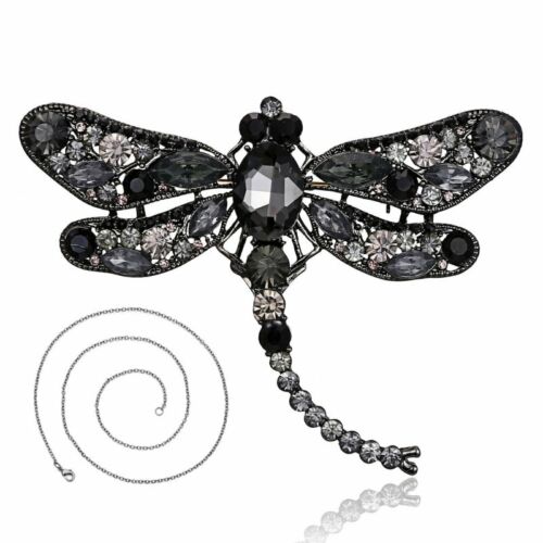 Fashion Crystal Rhinestone Bee Butterfly Dragonfly Brooch Pin Animal Insects Hot