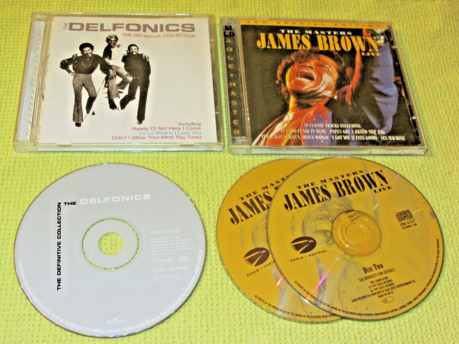 The Masters James Brown Live & The Delfonics Definitive Collection 2 CD Albums
