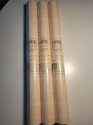 3 Double Rolls York Fine Wallpaper Prepasted Sealed 56 Sq.ft. A Roll