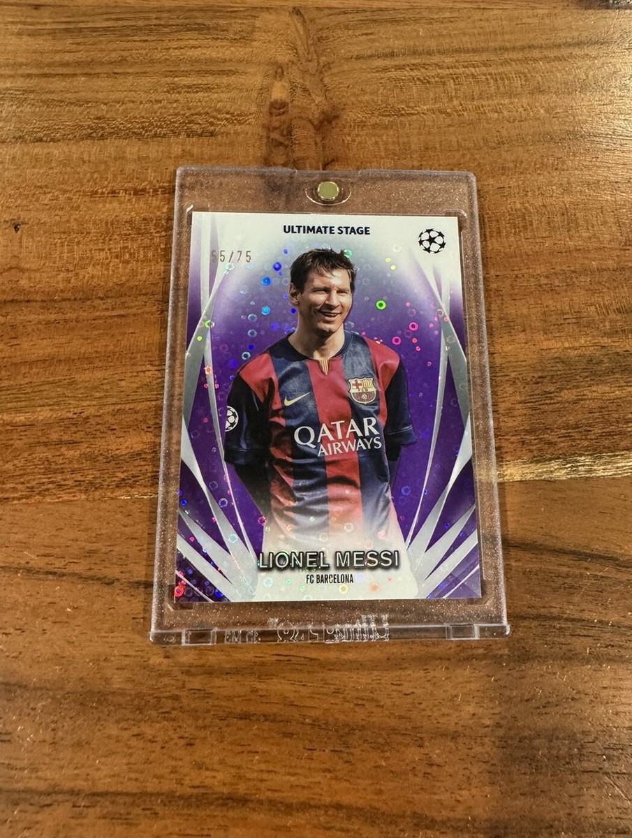 Lionel Messi 2023-24 Topps UEFA Ultimate Stage Chrome Purple