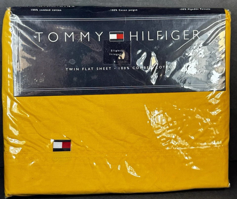 Sábana plana TOMMY HILFIGER tamaño doble en amarillo Foto 4 de 4
