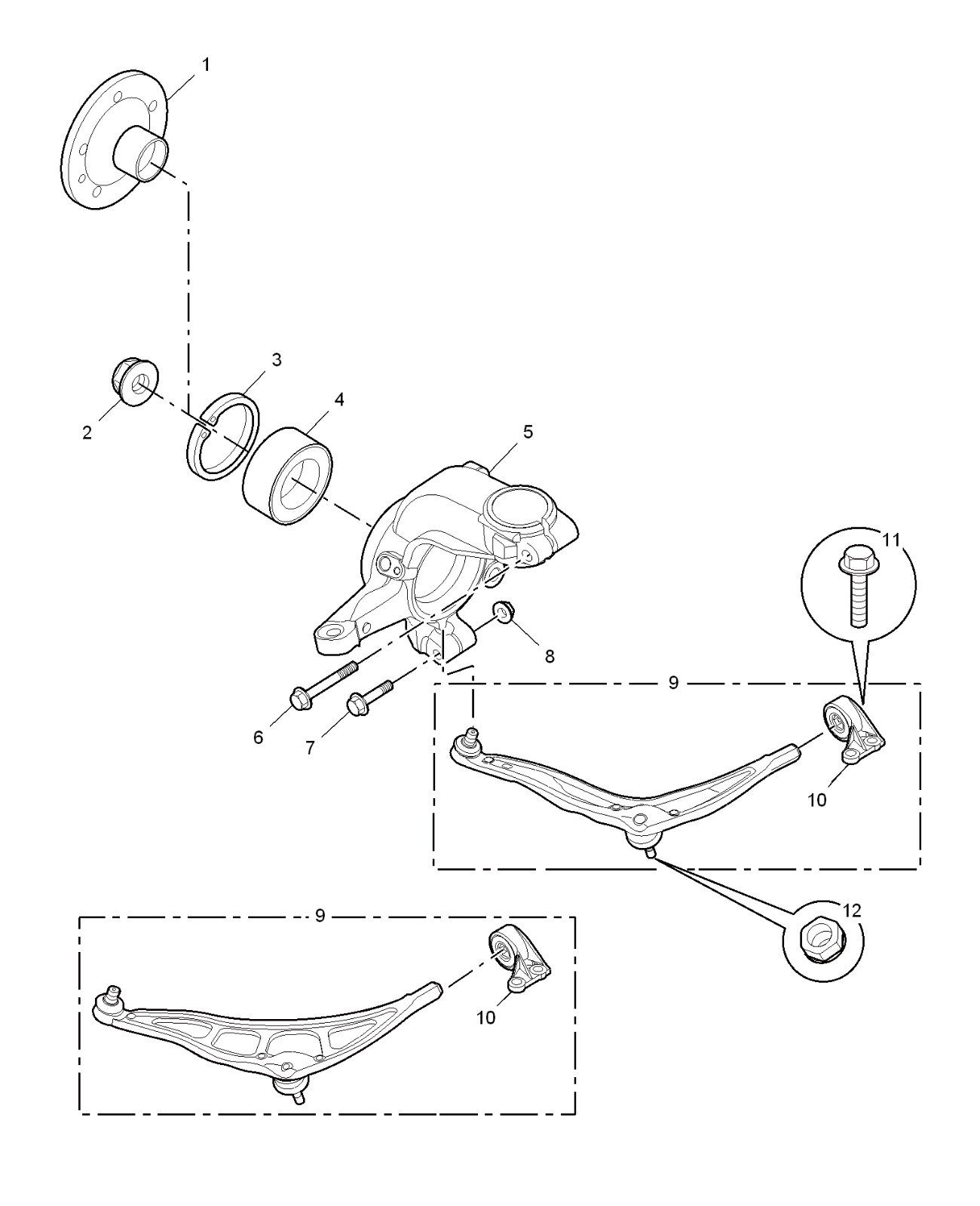 Genuine Mg6 Right Front Lower Suspension Arm and Bush 30017444 
