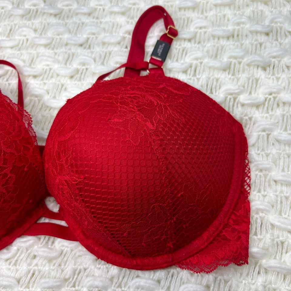 Victoria's Secret Very Sexy Push-Up Bra Color Red Pick a Size NEW WITH TAGS - Image 4 of 4