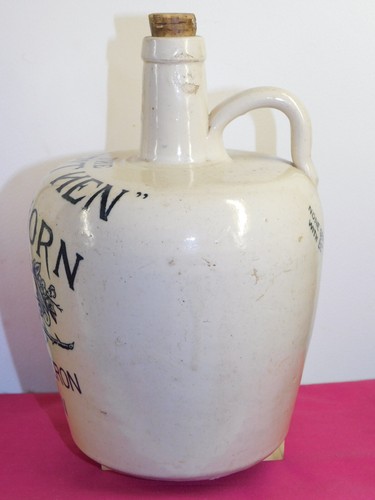 ANTIQUE WHISKEY JUG "THE TAPPIT HEN " HAWTHORN DEW THOM & CAMERON GLASGOW 1880's - Picture 4 of 5