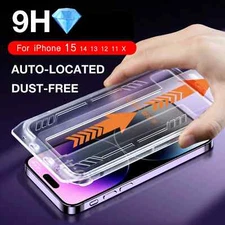 Easy instal Screen Protector for iPhone 17 16 15 14 13 12 Pro Max Tempered Glass