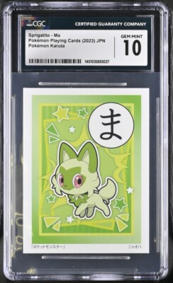 Pokémon 2023 Karuta Sprigatitto CGC Gem Mint 10 Slab POP1! | eBay
