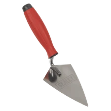 Sealey T1222 Stainless Steel Sharp Pointing Trowel - Rubber Handle - 140mm