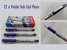 VIOLET Purple Pens 12x ErichKrause Max Glider 1.0mm Medium Ballpoint Ultra Glide