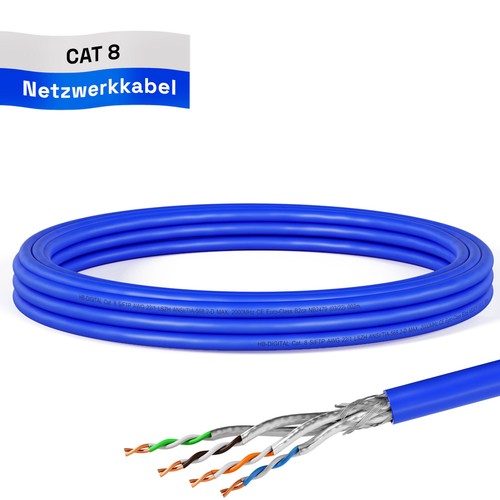 CAT8 8.1 KUPFER CU LSZH Netzwerkkabel Verlegekabel AWG22 Daten Kabel Halogenfrei - Afbeelding 10 van 59