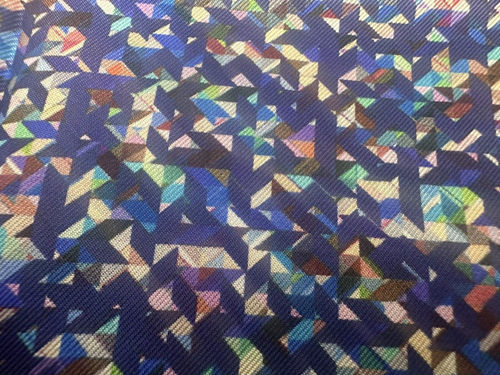 NEW! Eton navy blue silk pocket square with multicoloured geometric pattern - Picture 3 of 9
