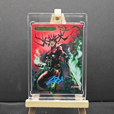 2024 Fleer Ultra Marvel Matriarchs Hela #24 Green Auto 32/80 Zoe Badini Signed