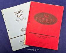 Original Lowrey Organs Schematic  Parts List Manuals / Theater Deluxe - H-1