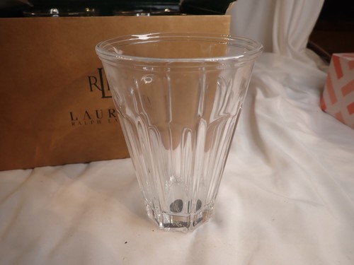 RALPH LAUREN Mallory Pattern Large Drinking Set Of 4 Fine Crystal Glasses 6" - Picture 4 of 6