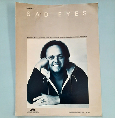 Robert John  Sad Eyes music piano sheet music with lyrics 1979