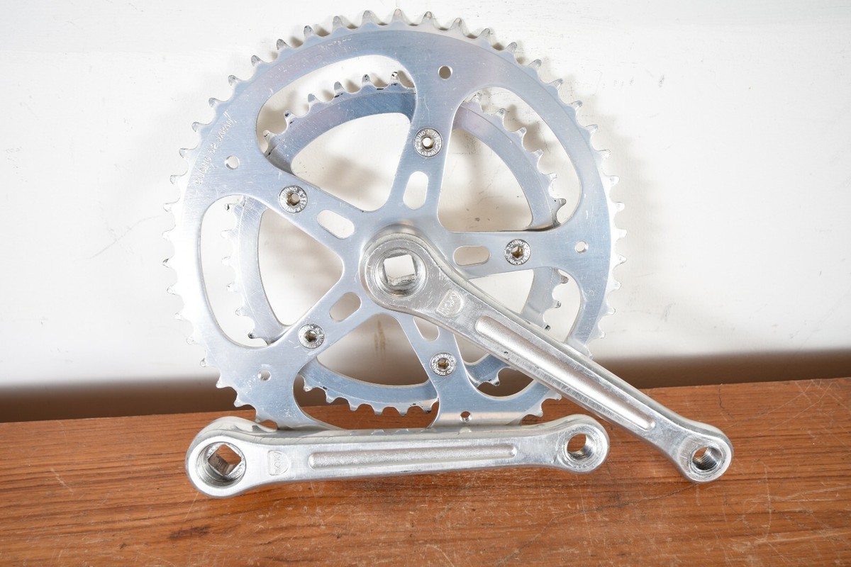 Vintage Sugino Maxy 171 Double Crankset 40 / 52 Square Taper
