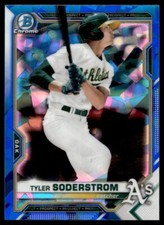 2021 Bowman Chrome Sapphire Tyler Soderstrom A408 Oakland Athletics #BCP-51