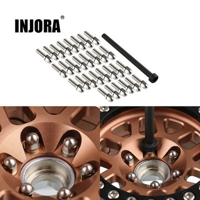 INJORA 30PCS M2.5 M3 Metal Screws for 1.9'' 2.2'' Wheel Rims