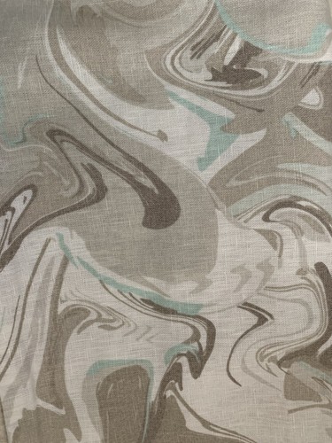 PILLOW COVERS-KRAVET Kate Spade Swirl Linen Print Seafoam/tan 3-20x20 2-13x24 - Picture 9 of 10