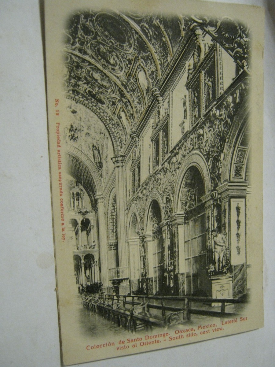 RARE 1910 Real Photo PC Oaxaca Santo Domingo Cathedral, South Side