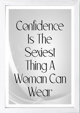 Designs ByLITA Confidence Is The Sexiest Thing A Woman Can Wear, Wall Print Art