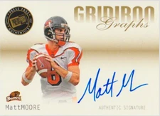 Matt Moore 2007 Press Pass Gridiron Graphs autograph auto card GGMM