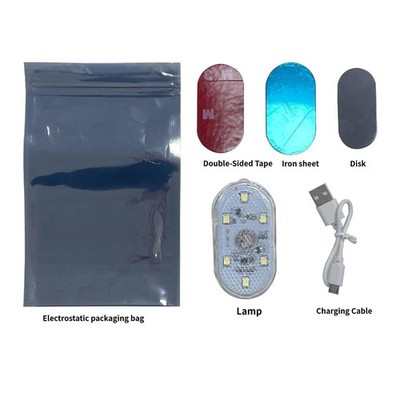 USB Rechargeable Interior Ambient Light LED Wireless Light Atmosphere Lamp Car