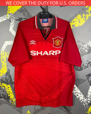 Manchester United Jersey Home football Soccer shirt 1994 1995 Umbro Men XL ig93