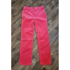 J Crew Pink Velvet Straight Leg Pants Women's Size 8