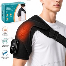 Cordless Portable Shoulder Heating Pad Massager Heating Vibration Shoulder Wrap