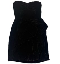 Marc By Marc Jacobs black Velvet Bubble Strapless Dress Bow Tie NWT Women’s XS