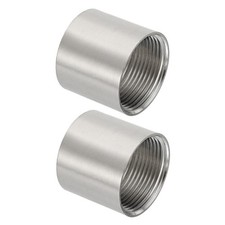 2 Pcs 1-1/4" x 1-1/4" Female BSPT Thread 304 Stainless Steel Pipe Coupling
