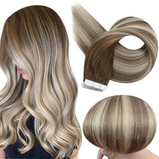 Full Shine Tape in Hair Extensions Human Hair 18 Inch Seamless Human Hair Extens