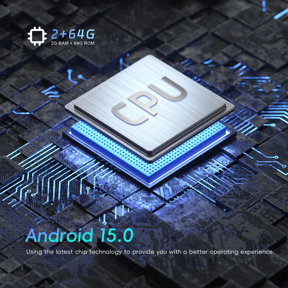 10.1" Single 1 DIN Rotatable Android 15 Car Stereo Radio GPS Navi Wifi FM 2+64GB - Image 4 of 4