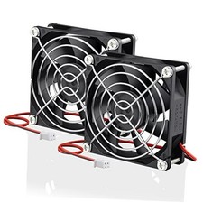 2 Pack 80mm x 80mm x 25mm DC Brushless Cooling Fan 2Pin 12V