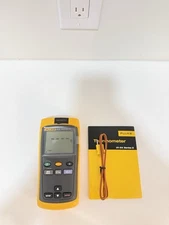 FLUKE 51 II SINGLE INPUT THERMOMETER W/ PROBE & MANUAL (TESTED) - SHIPS FAST