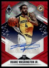 2021-22 Chronicles Phoenix Rookie Auto Red Duane Washington Jr. Auto Indiana