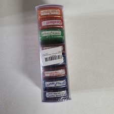 Self-Inking Teacher Stamp Set Colorful Stamps with Storage Tray 8Pcs New Sealed