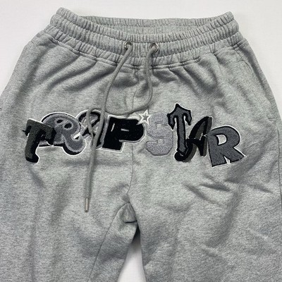 Trapstar Sweatpants Kids? Large 26  Waist 27  Inseam Gray Joggers Embroidered