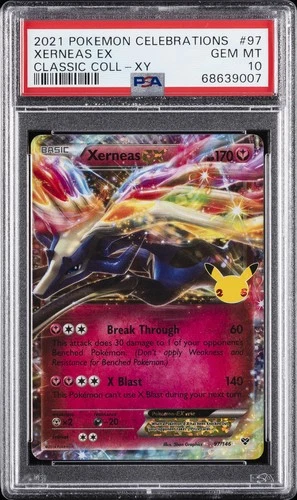 2021 POKEMON CELEBRATIONS CLASSIC COLLECTION #97 XERNEAS EX PSA 10
