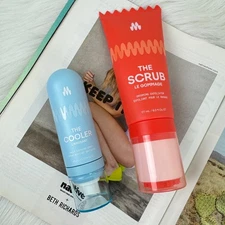 New Meridian Grooming The Scrub Exfoliator & The Cooler Soothing Mist Shave Set