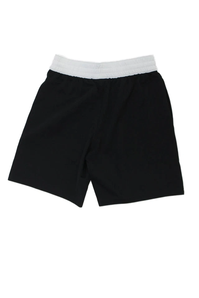 Nike Boys Perforated Logo Print Drawstring Waist Athletic Shorts Black Size M - Image 2 of 4