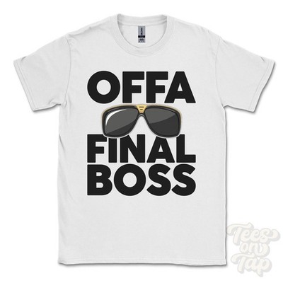 OFFA FINAL BOSS T-SHIRT lustiges Weihnachtsgeschenk Wrexham Bryn Offa Wales Ibiza Parodie