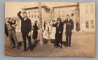 Photograph Gonzales Texas Group Young Adults on Playground Front of School — photo 1