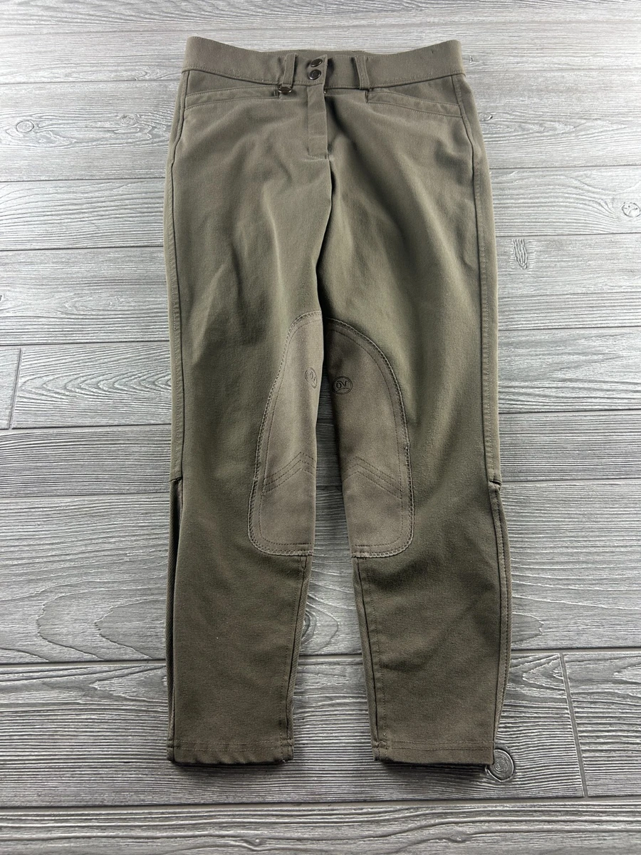 Pantalon Culotte Ovation Riding Femme 32 Long Anthracite – Euroweave Patch Genou