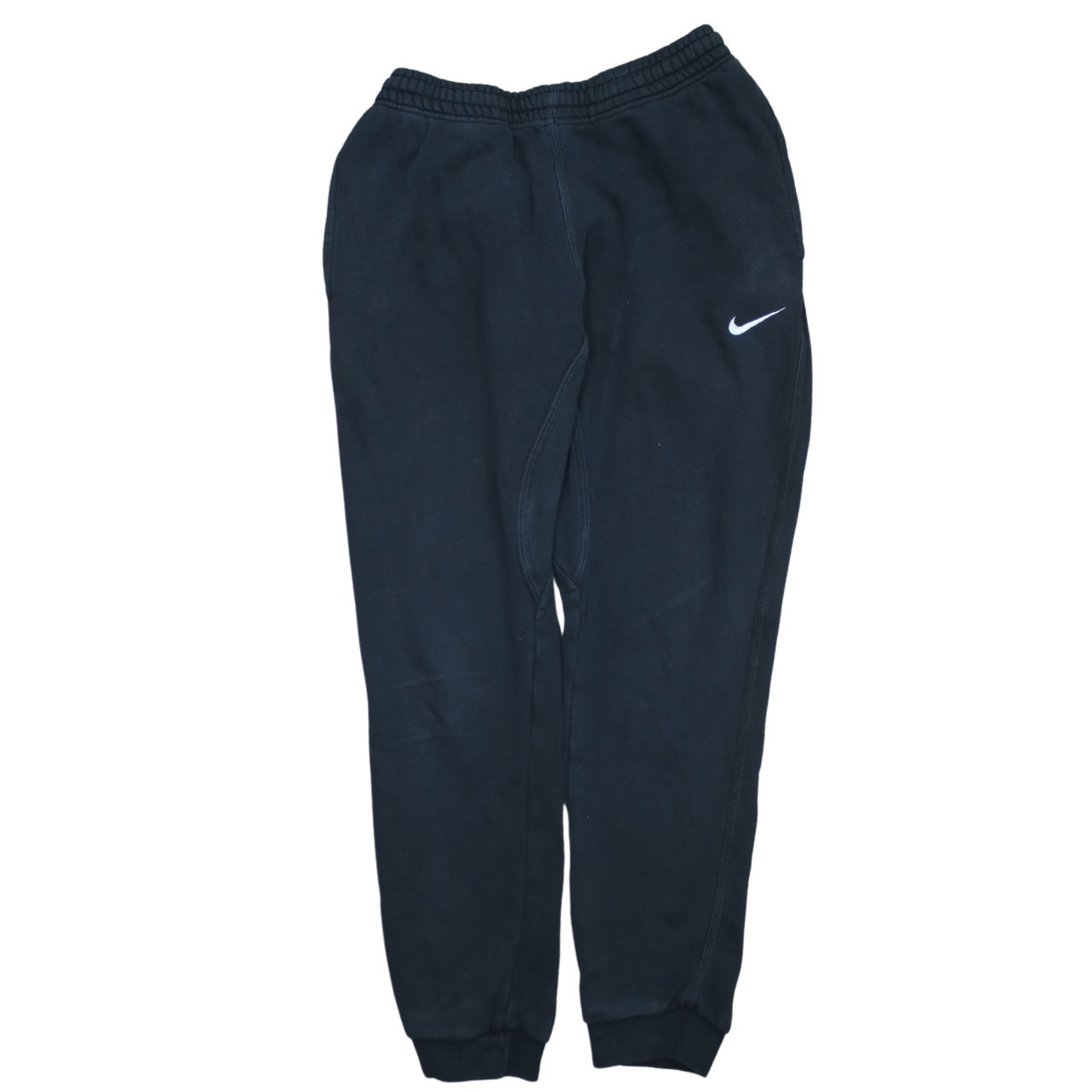 Nike Mens Joggers Black Fleece Embroidered Swoosh Elastic Waist Cuffed Sport M