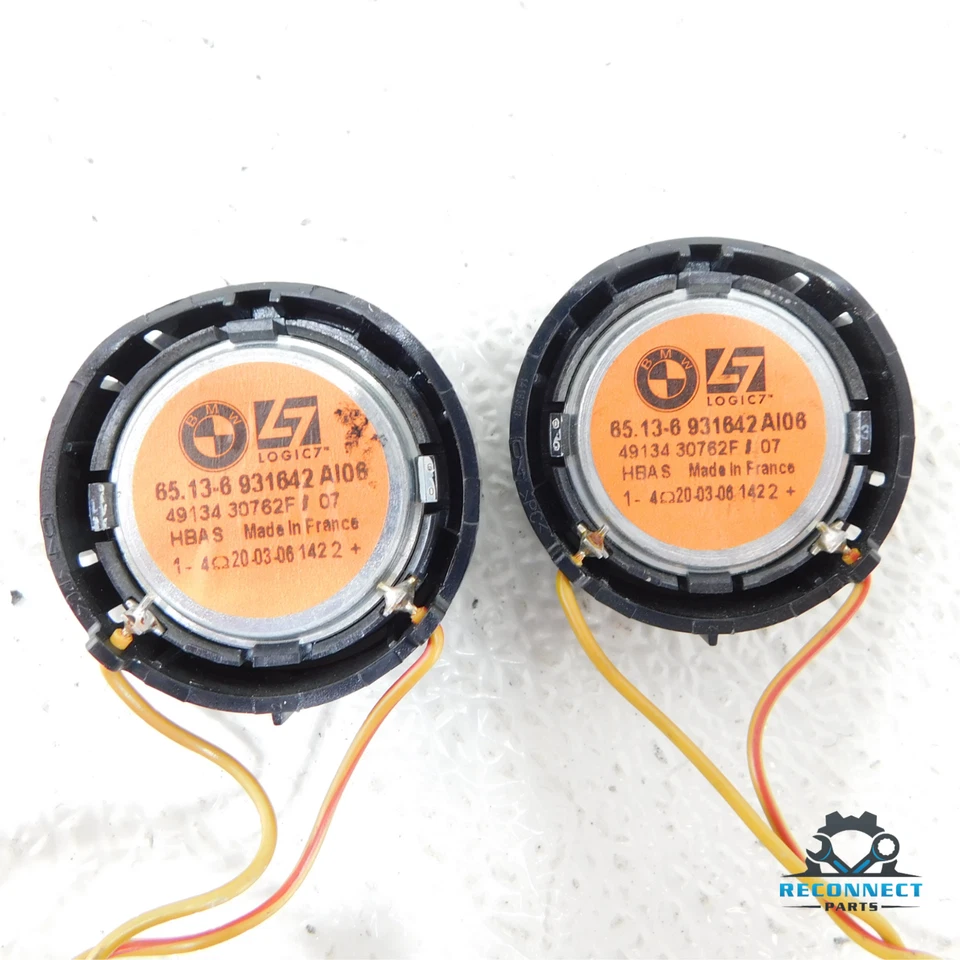 04-10 Juego de tweeter delantero izquierdo y derecho BMW E60 645Ci 650i M6 LOGIC 7 OEM 6931642 Foto 2 de 4