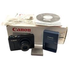 Canon PowerShot S100 Black Digital Camera CIB *AS-IS LENS ERROR*